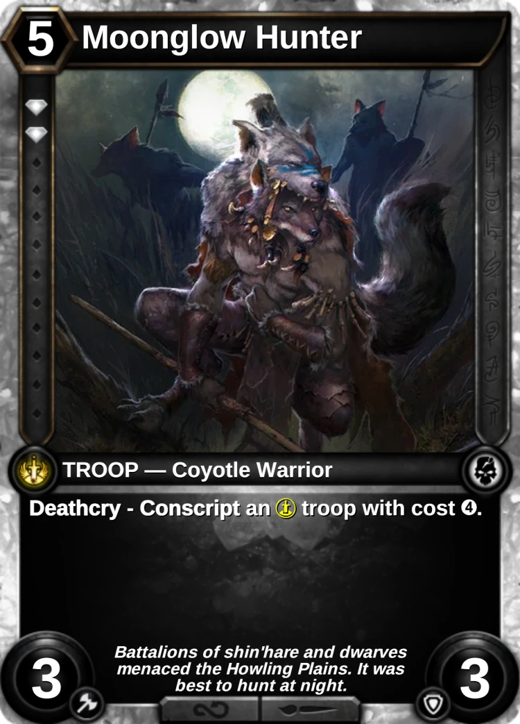 Moonglow Hunter: the card