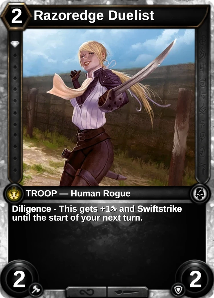 Razoredge Duelist: the card