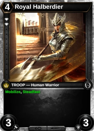 Royal Halberdier: the card this item changes