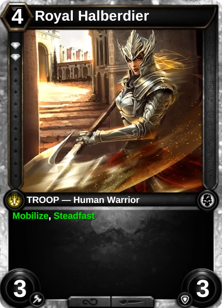 Royal Halberdier: the card