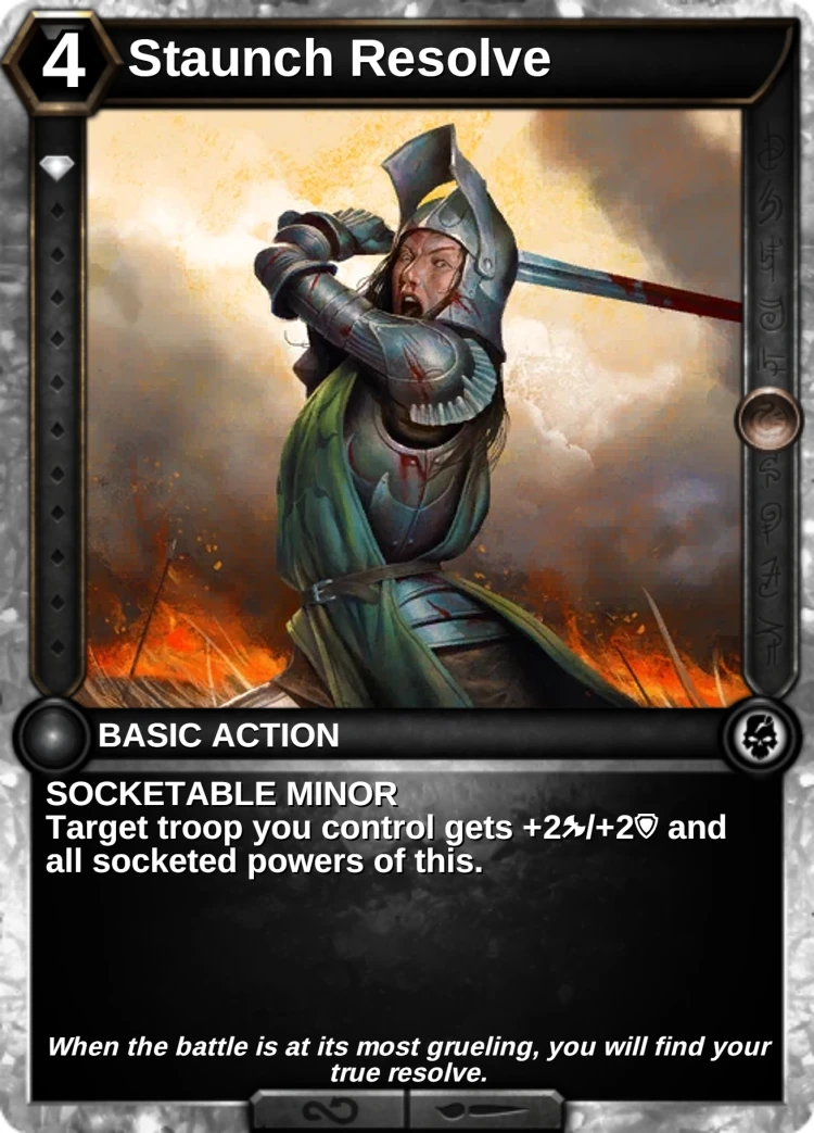 Staunch Resolve: the card