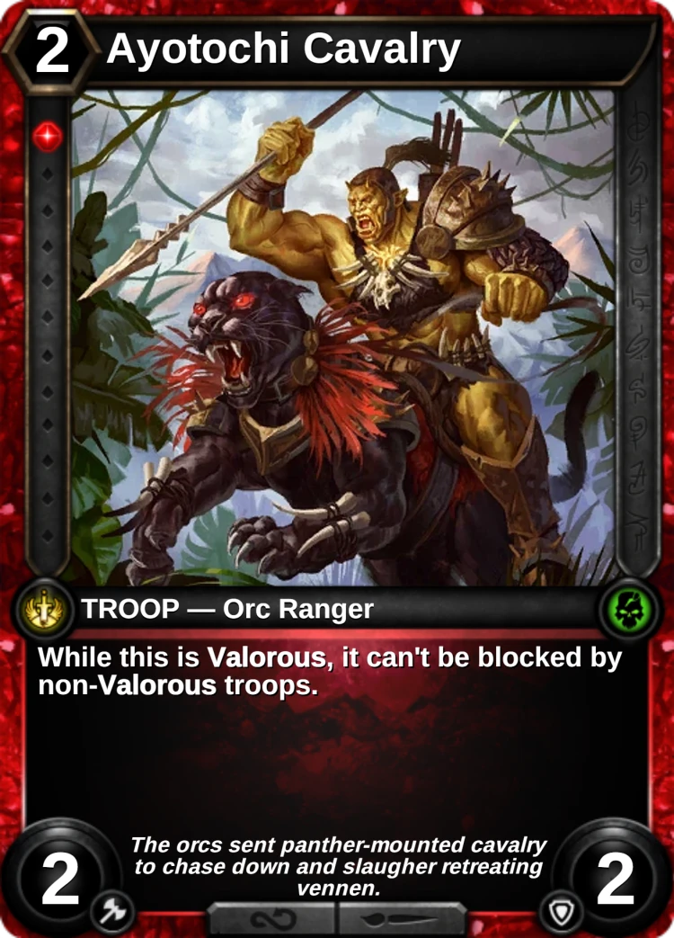 Ayotochi Cavalry: the card