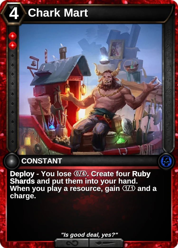 Chark Mart: the card