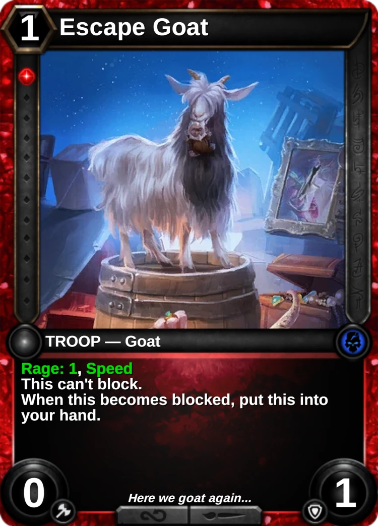Escape Goat: the card