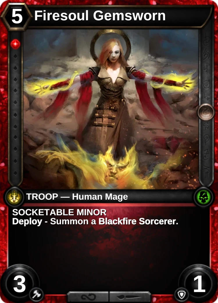 Firesoul Gemsworn: the card