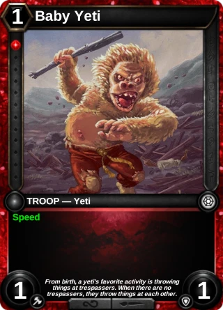 Baby Yeti: the card this item changes