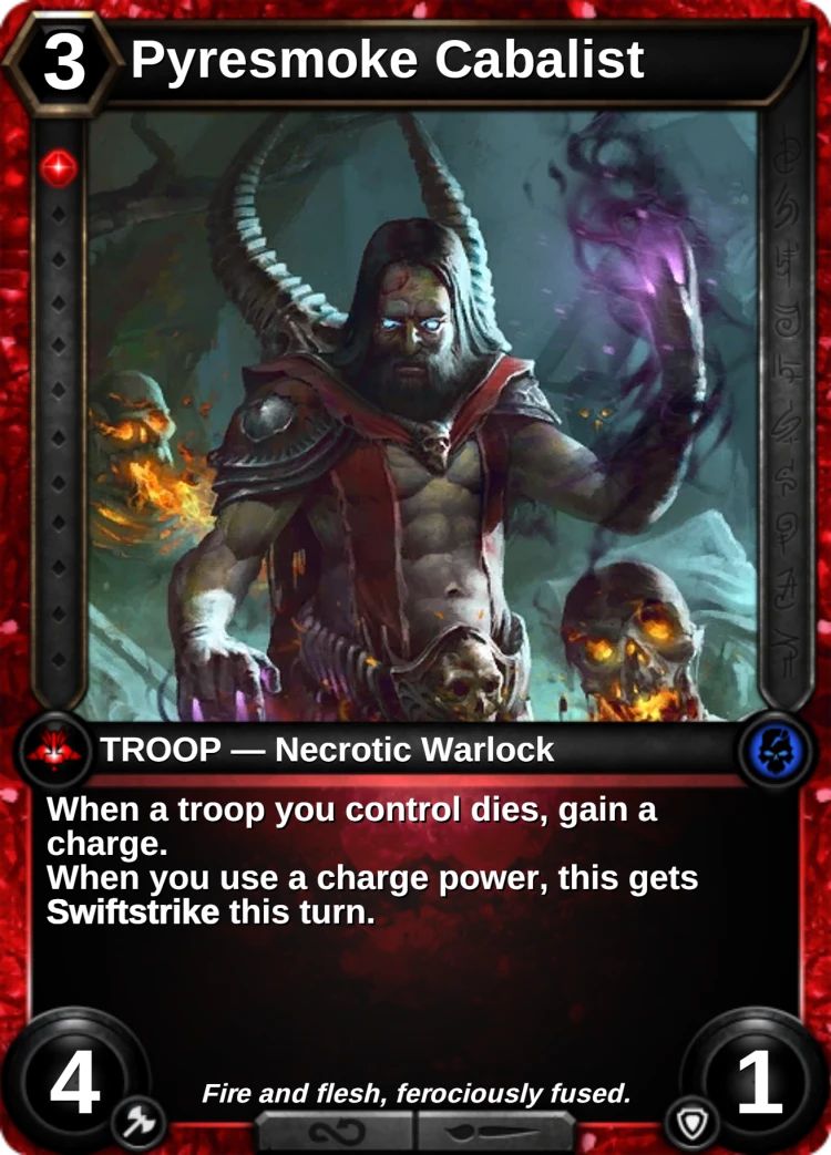 Pyresmoke Cabalist: the card
