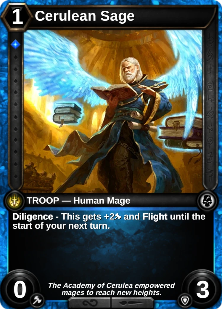 Cerulean Sage: the card