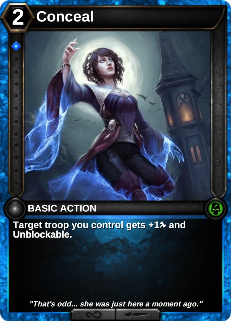Conceal: the card