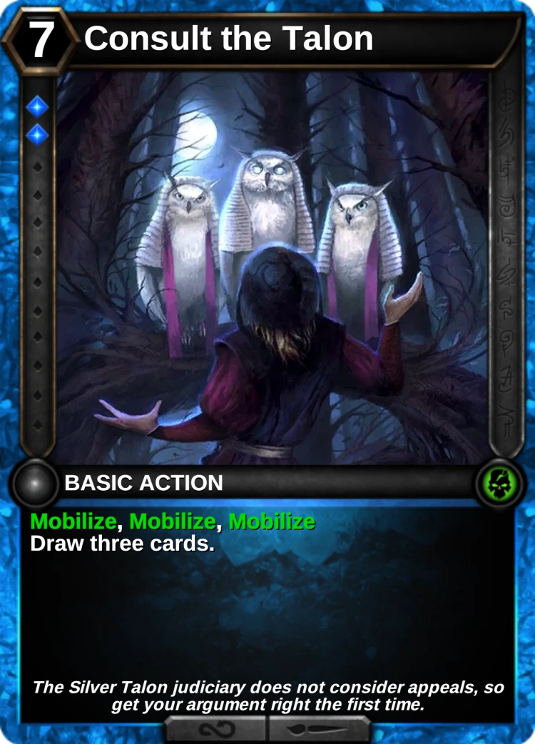 Consult the Talon: the card