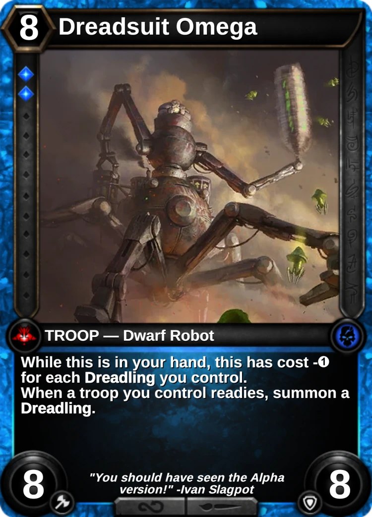 Dreadsuit Omega: the card