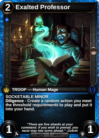 Exalted Professor: the card this item changes