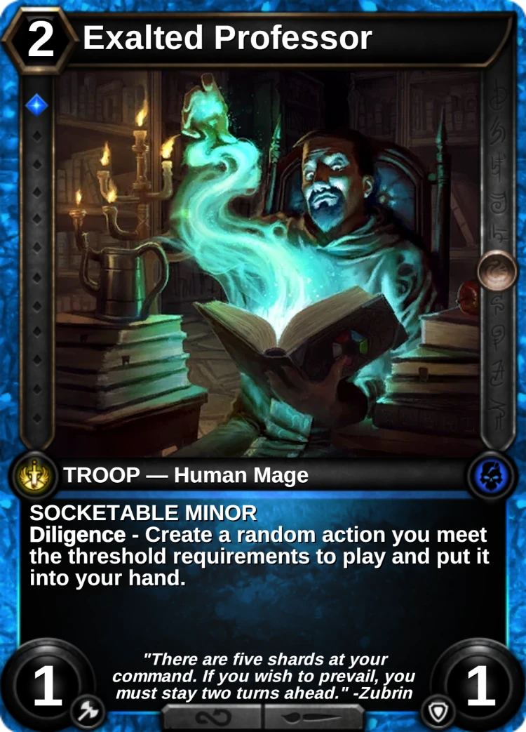 Exalted Professor: the card