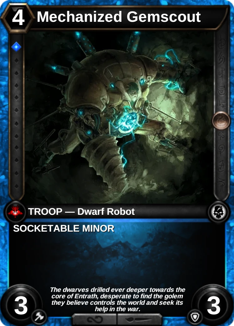 Mechanized Gemscout: the card