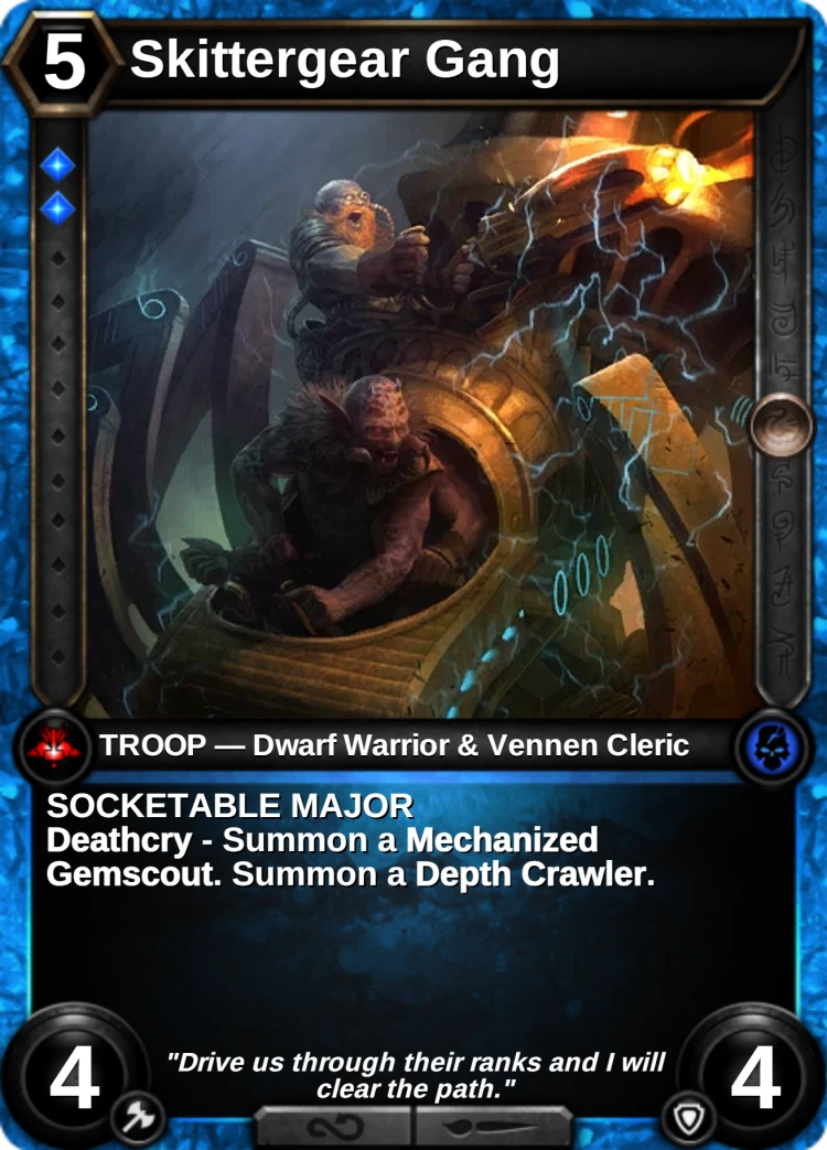Skittergear Gang: the card