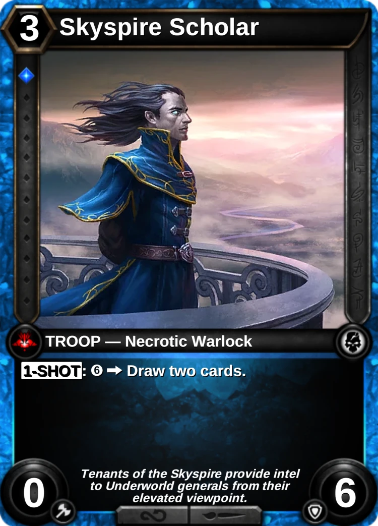 Skyspire Scholar: the card