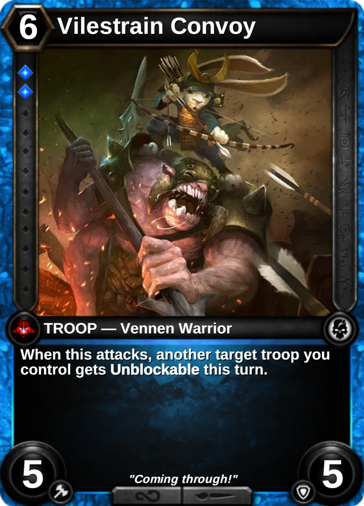 Vilestrain Convoy: the card