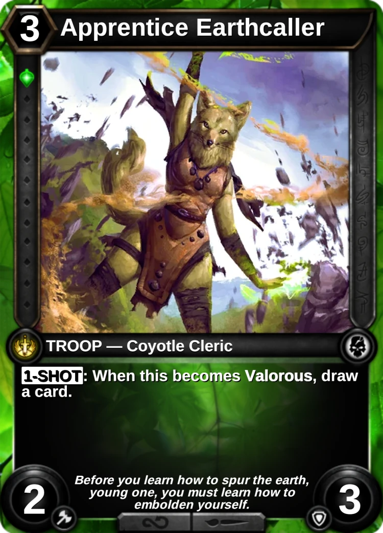 Apprentice Earthcaller: the card