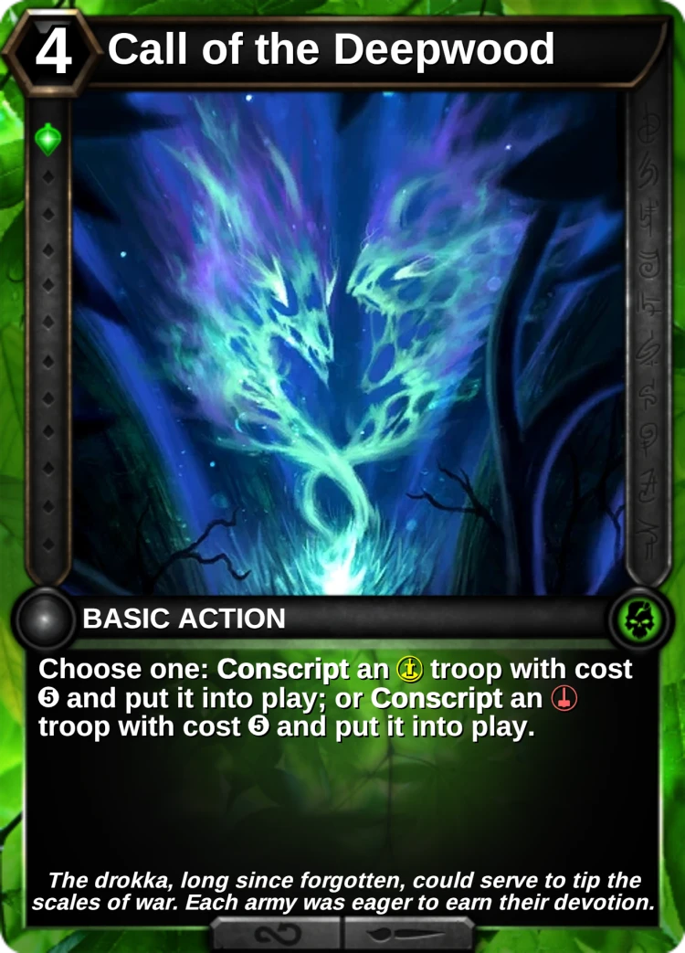 Call of the Deepwood: the card