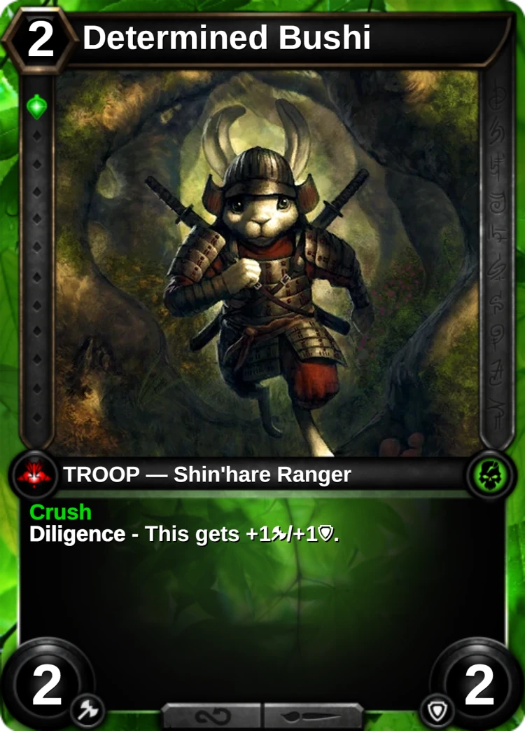 Determined Bushi: the card