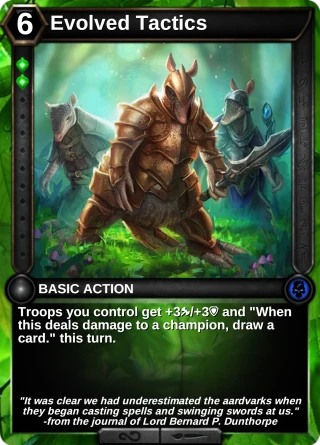 Evolved Tactics: the card this item changes