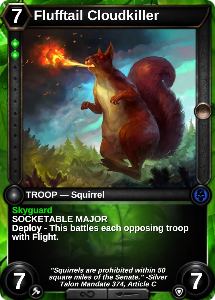 Flufftail Cloudkiller: the card