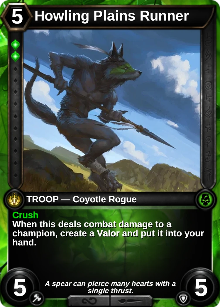 Howling Plains Runner: the card