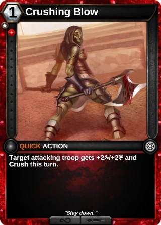 Crushing Blow: the card this item changes