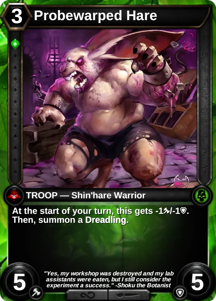 Probewarped Hare: the card