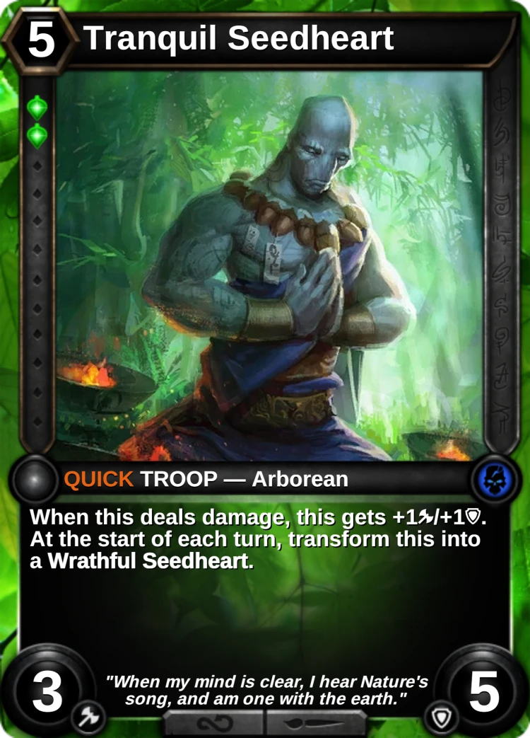 Tranquil Seedheart: the card