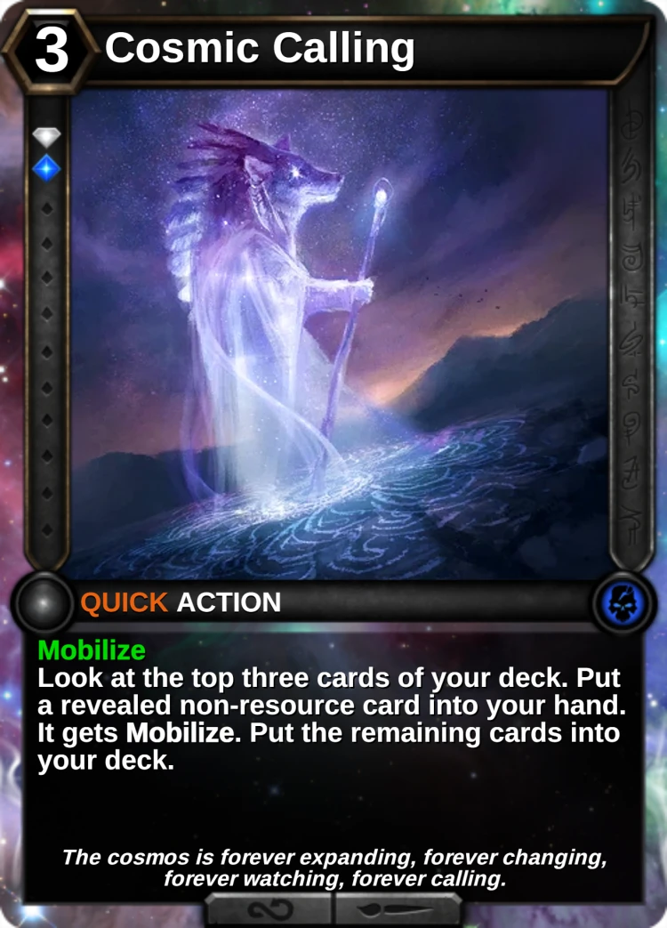 Cosmic Calling: the card
