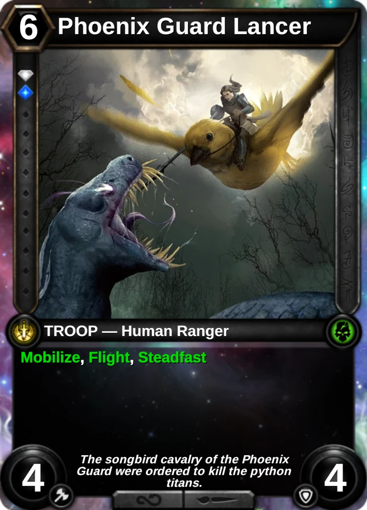 Phoenix Guard Lancer: the card