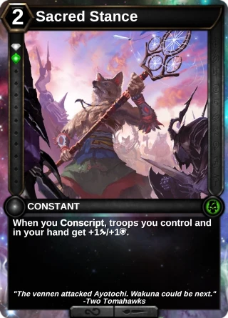 Sacred Stance: the card this item changes