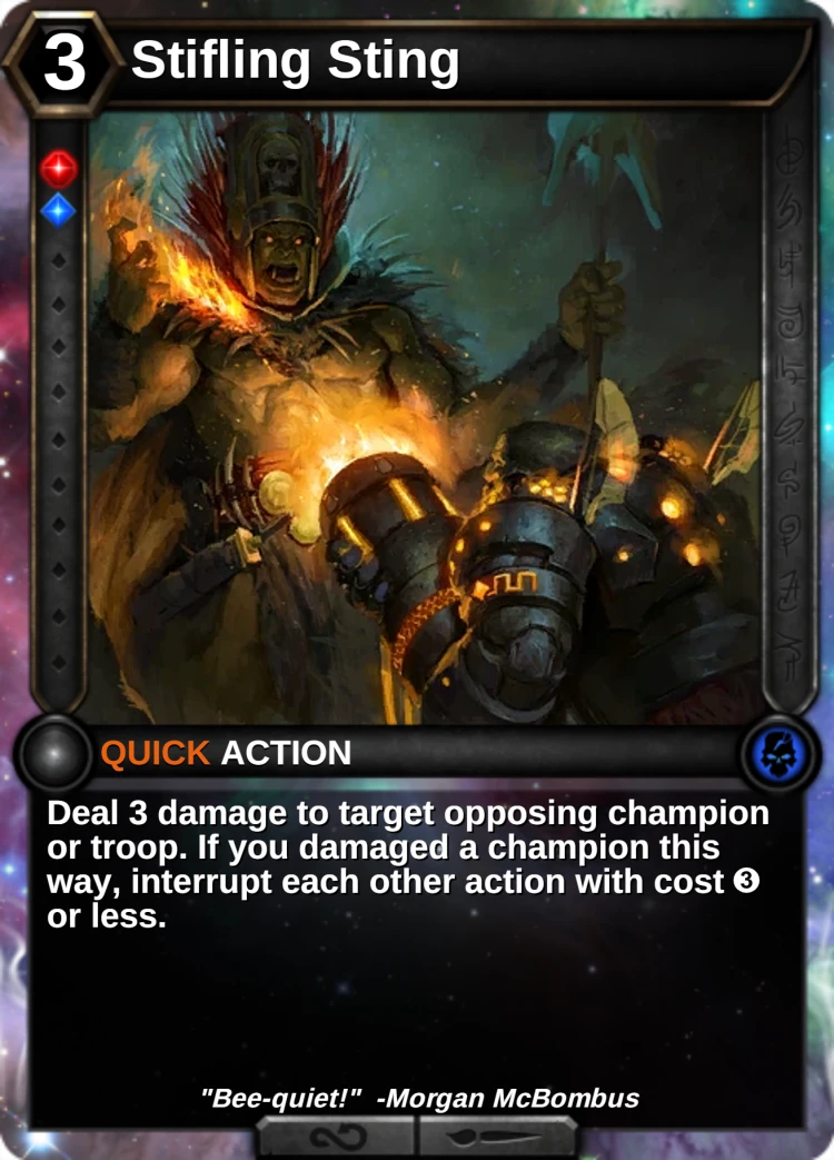 Stifling Sting: the card