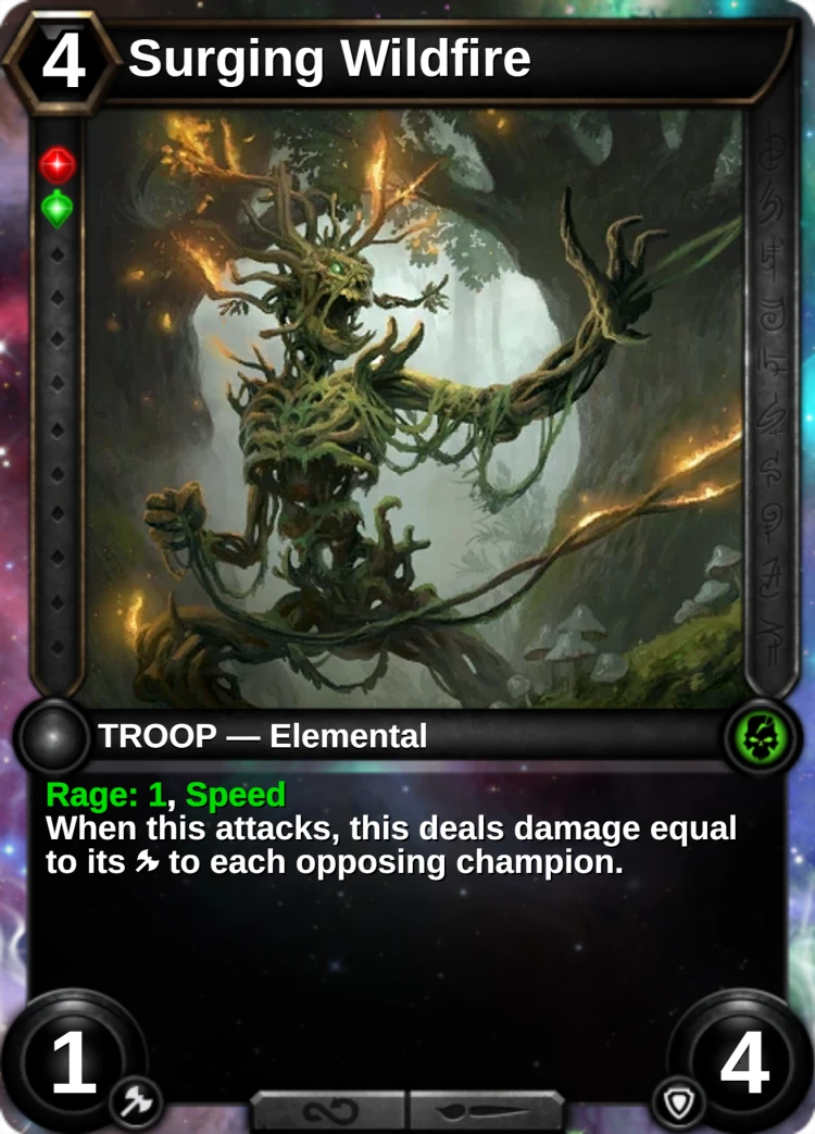 Surging Wildfire: the card