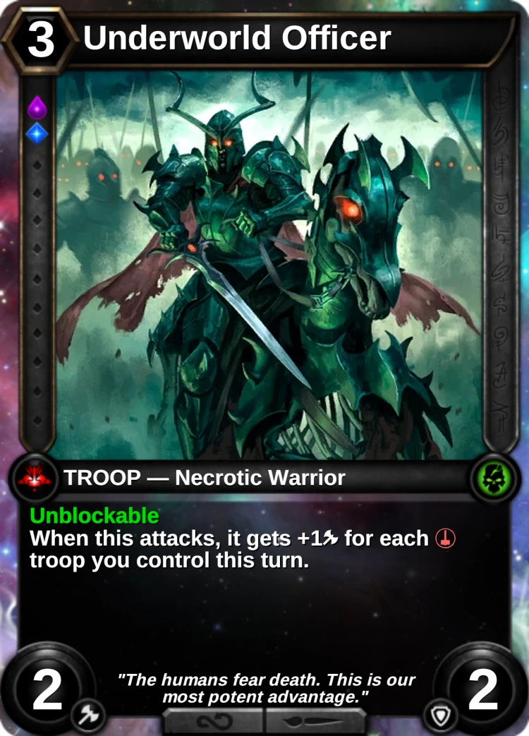 Underworld Officer: the card
