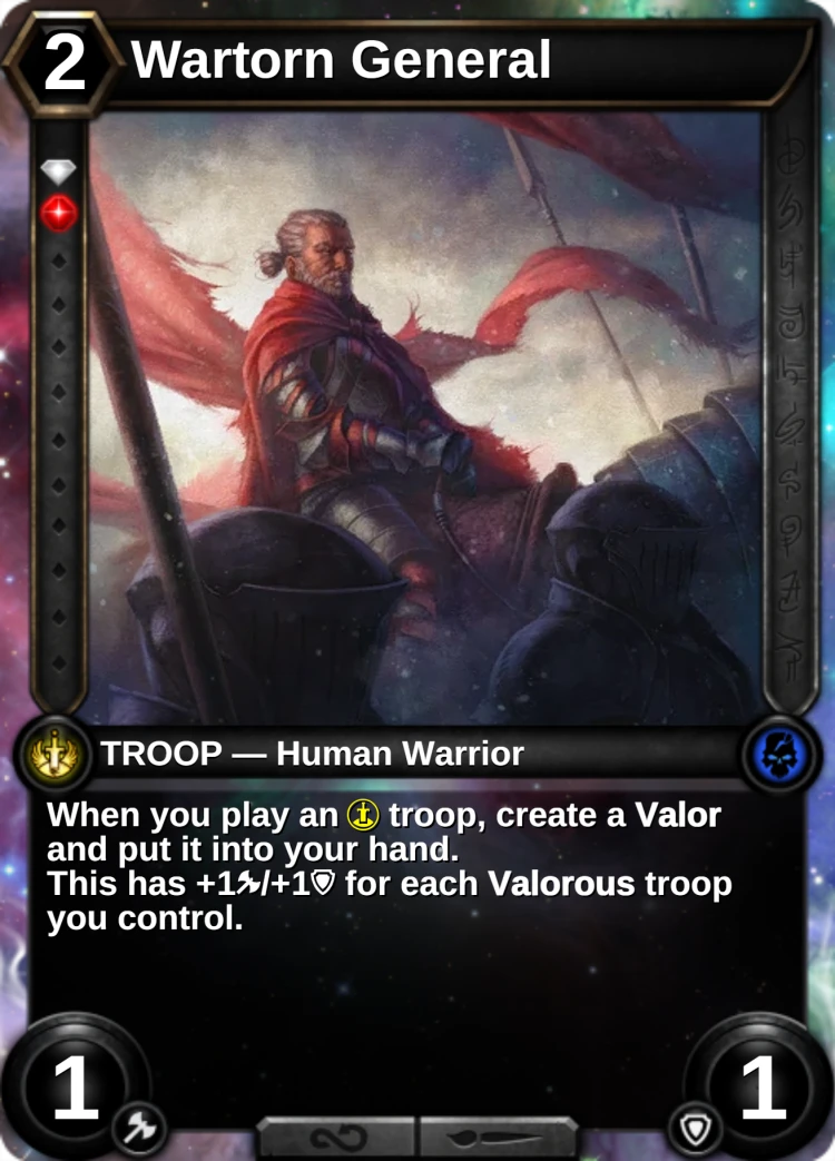 Wartorn General: the card