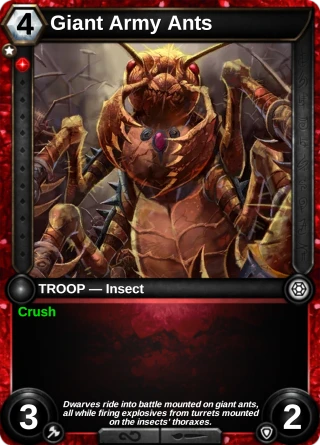 Giant Army Ants: the card this item changes