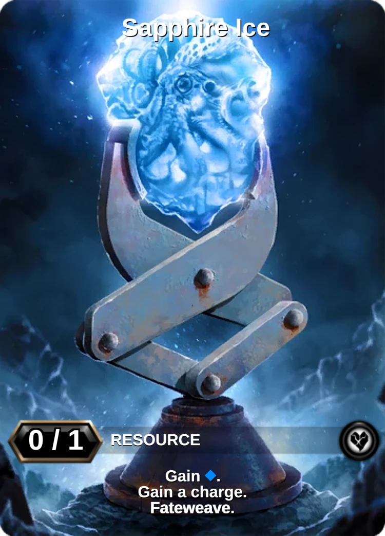 Sapphire Ice: the card