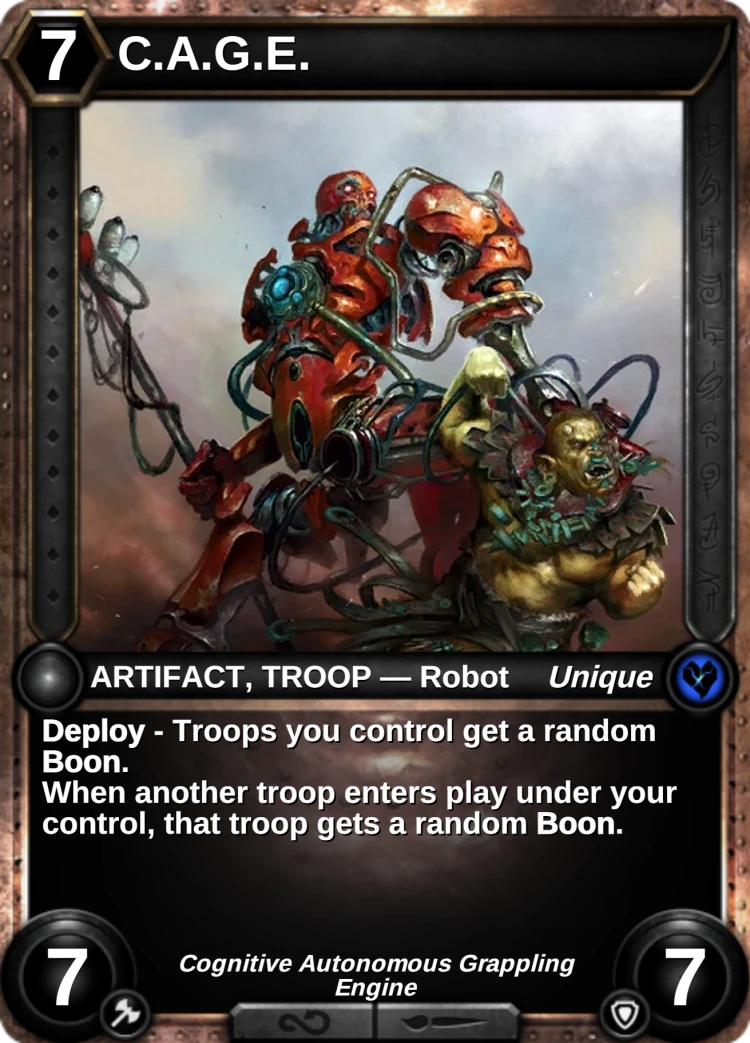 C.A.G.E.: the card