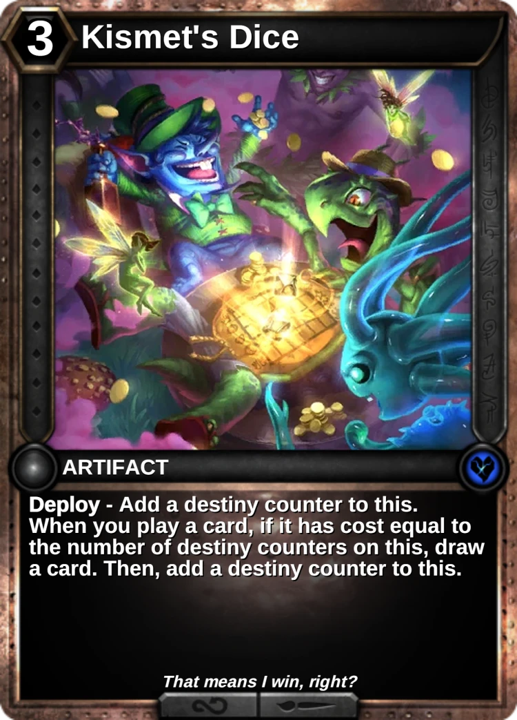 Kismet's Dice: the card