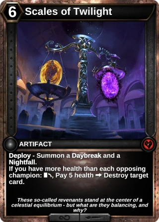 Scales of Twilight: the card this item changes