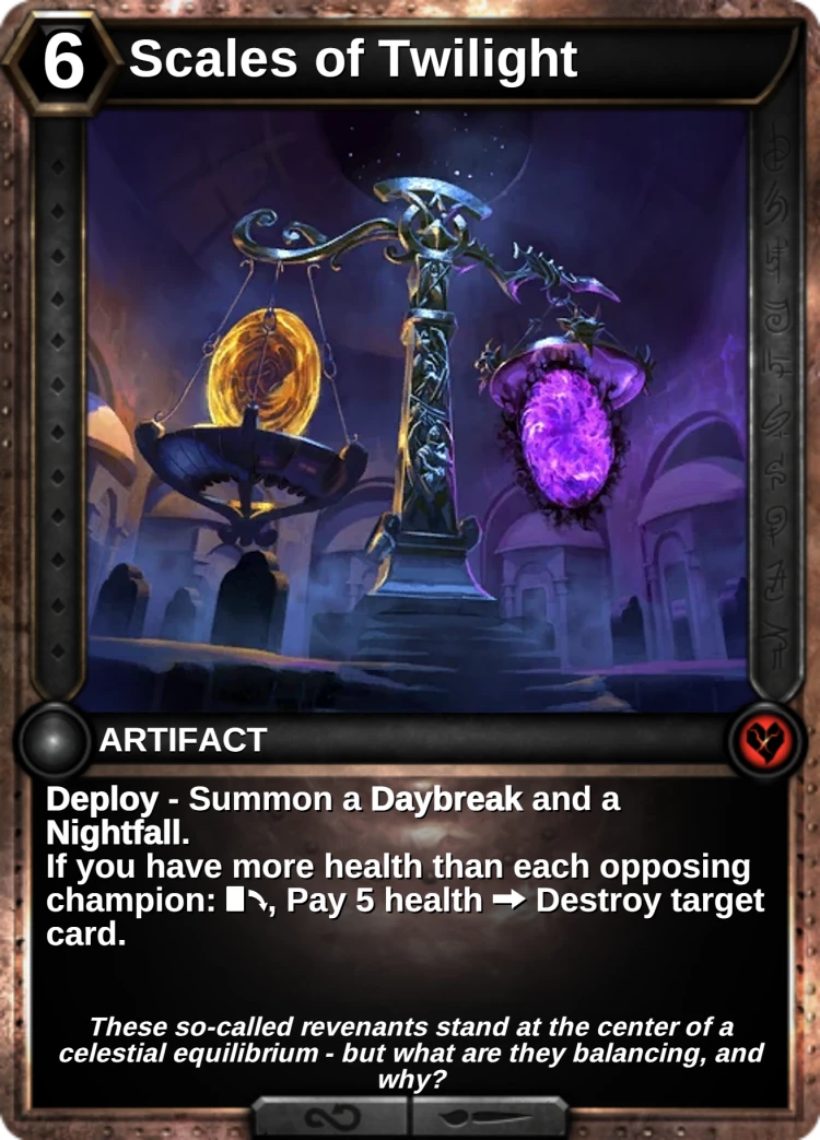 Scales of Twilight: the card