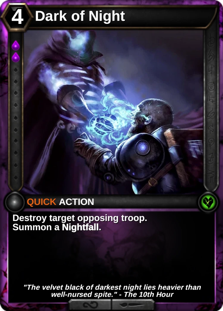 Dark of Night: the card
