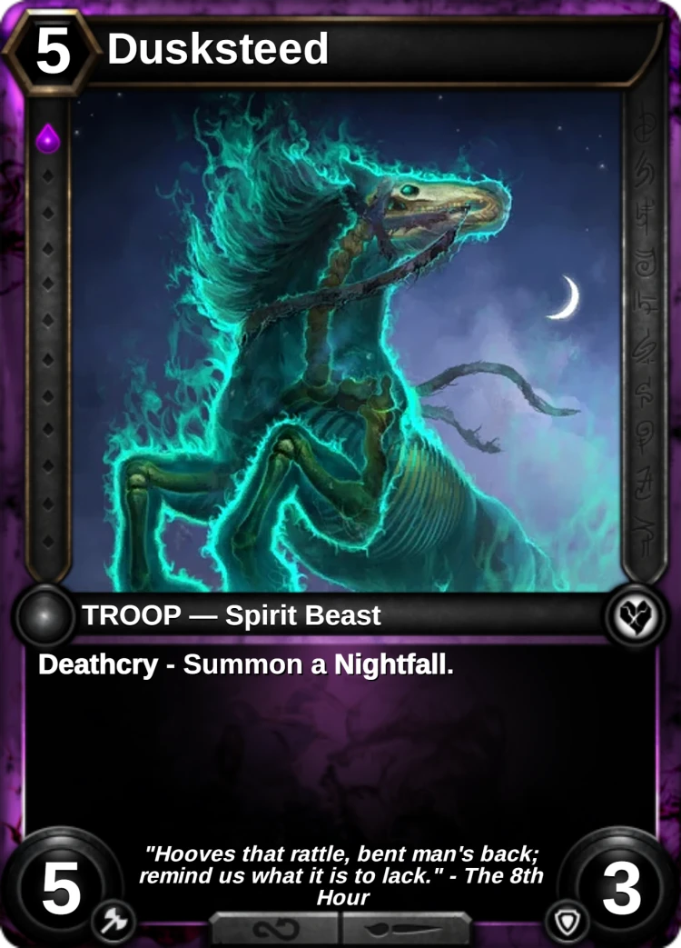 Dusksteed: the card