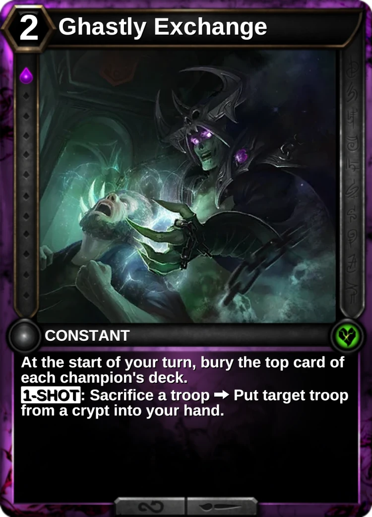 Ghastly Exchange: the card