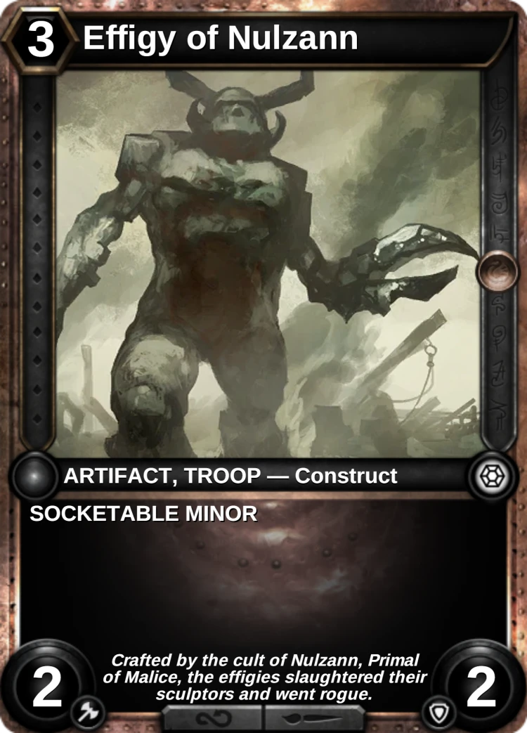 Effigy of Nulzann: the card