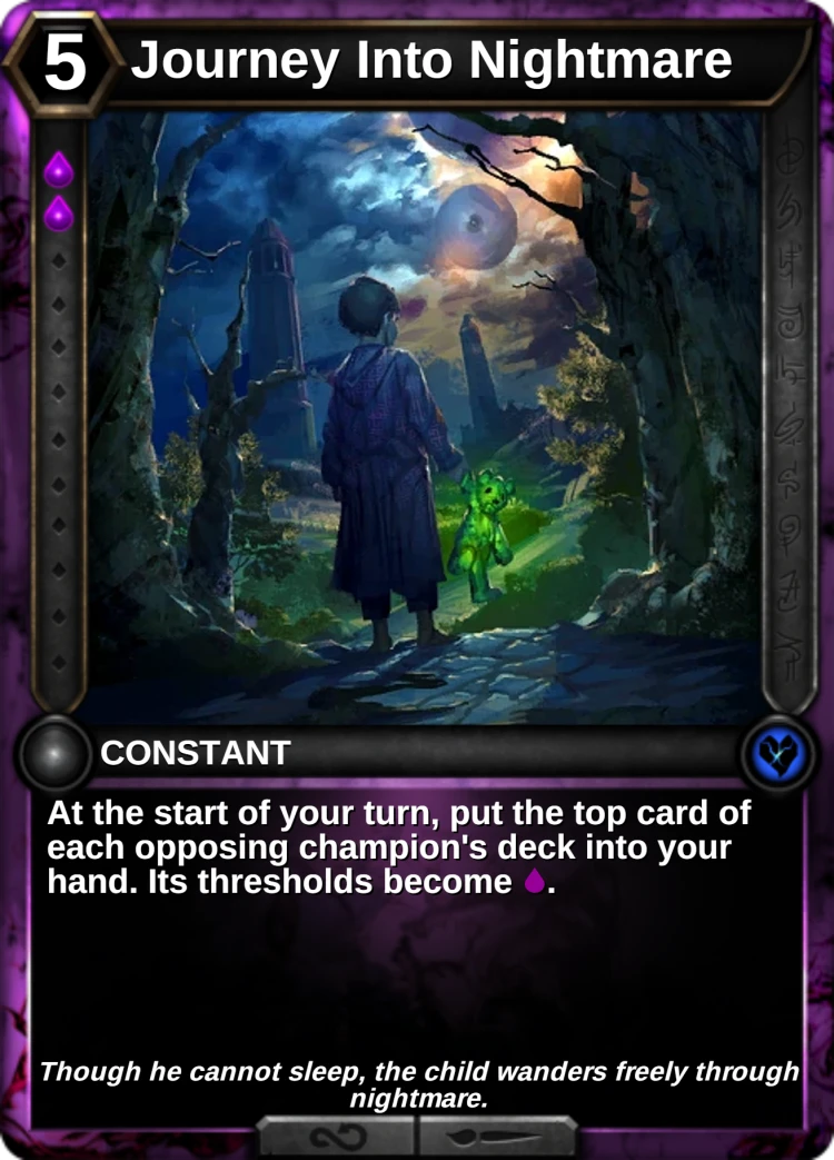 Journey Into Nightmare: the card