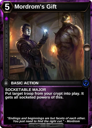 Mordrom's Gift: the card this item changes