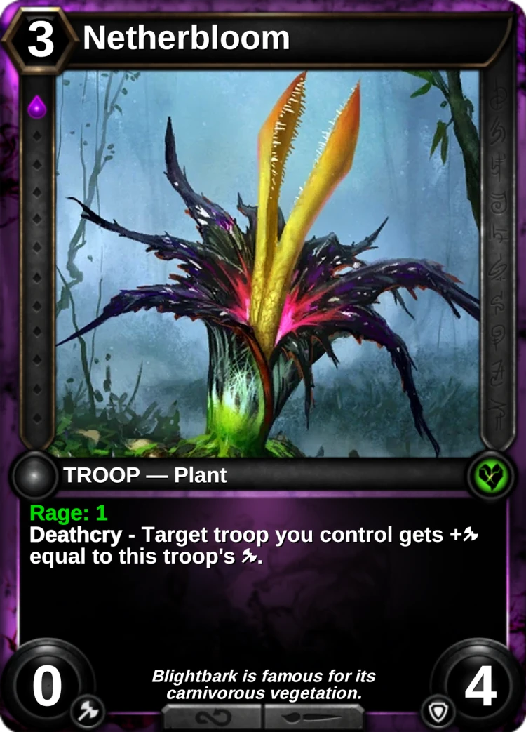 Netherbloom: the card